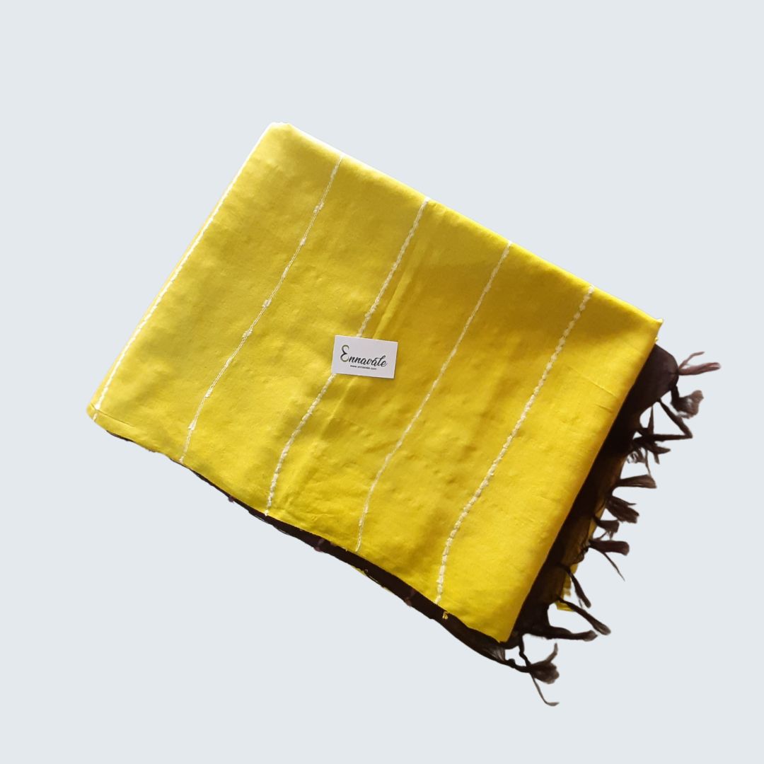 Baswada Cotton saree with gichha lines all over the saree
