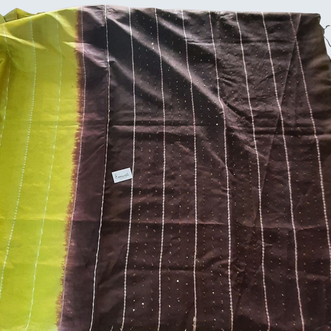 Baswada Cotton saree with gichha lines all over the saree