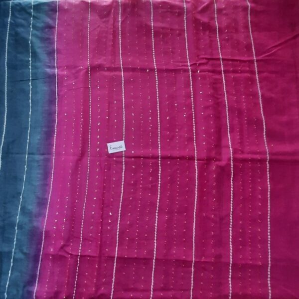 Baswada Cotton saree with gichha lines all over the saree